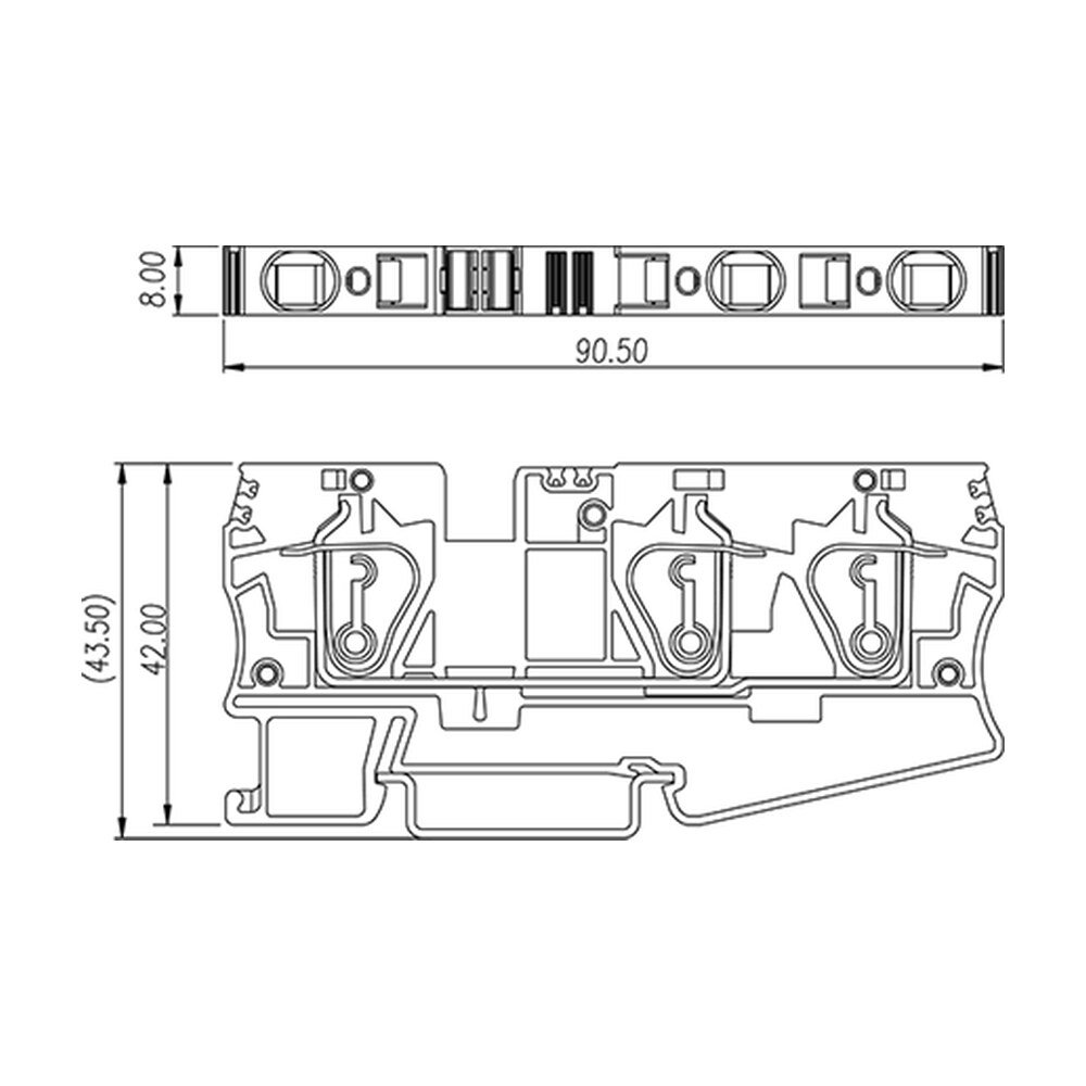 AK6-TN — DIN Rail terminal blocks, Feed through terminal blocks