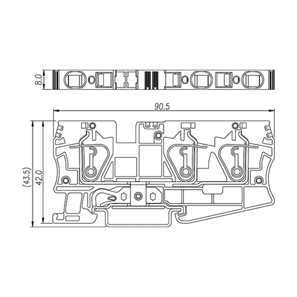 AK6-TN-PE — DIN Rail terminal blocks, Grounding terminal blocks