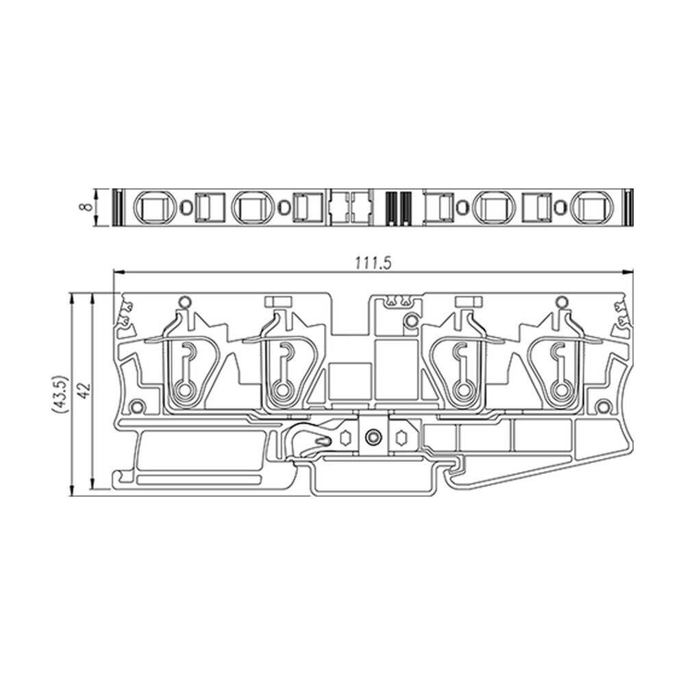 AK6-TR-PE — DIN Rail terminal blocks, Grounding terminal blocks