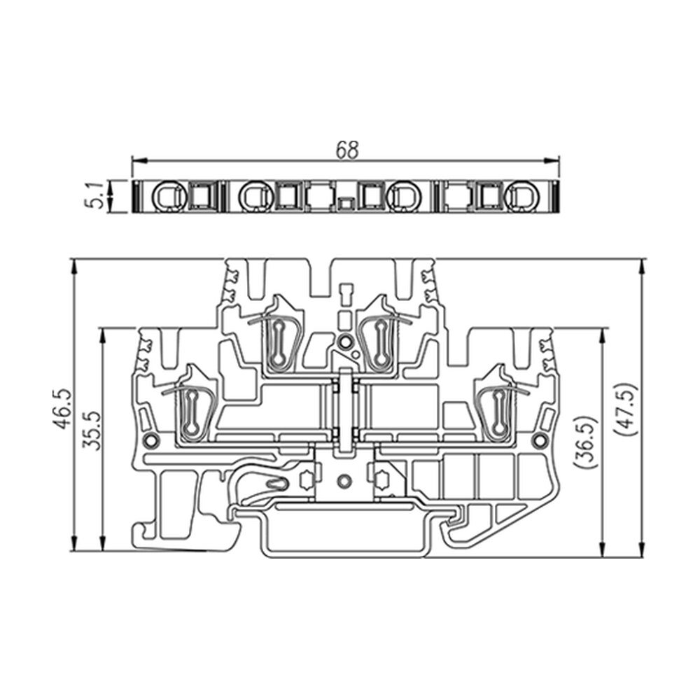 AKK2.5-PE — DIN Rail terminal blocks, Grounding terminal blocks
