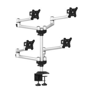 Quad Monitor Stand 2X2 w/ Quick Release & Dual Arms