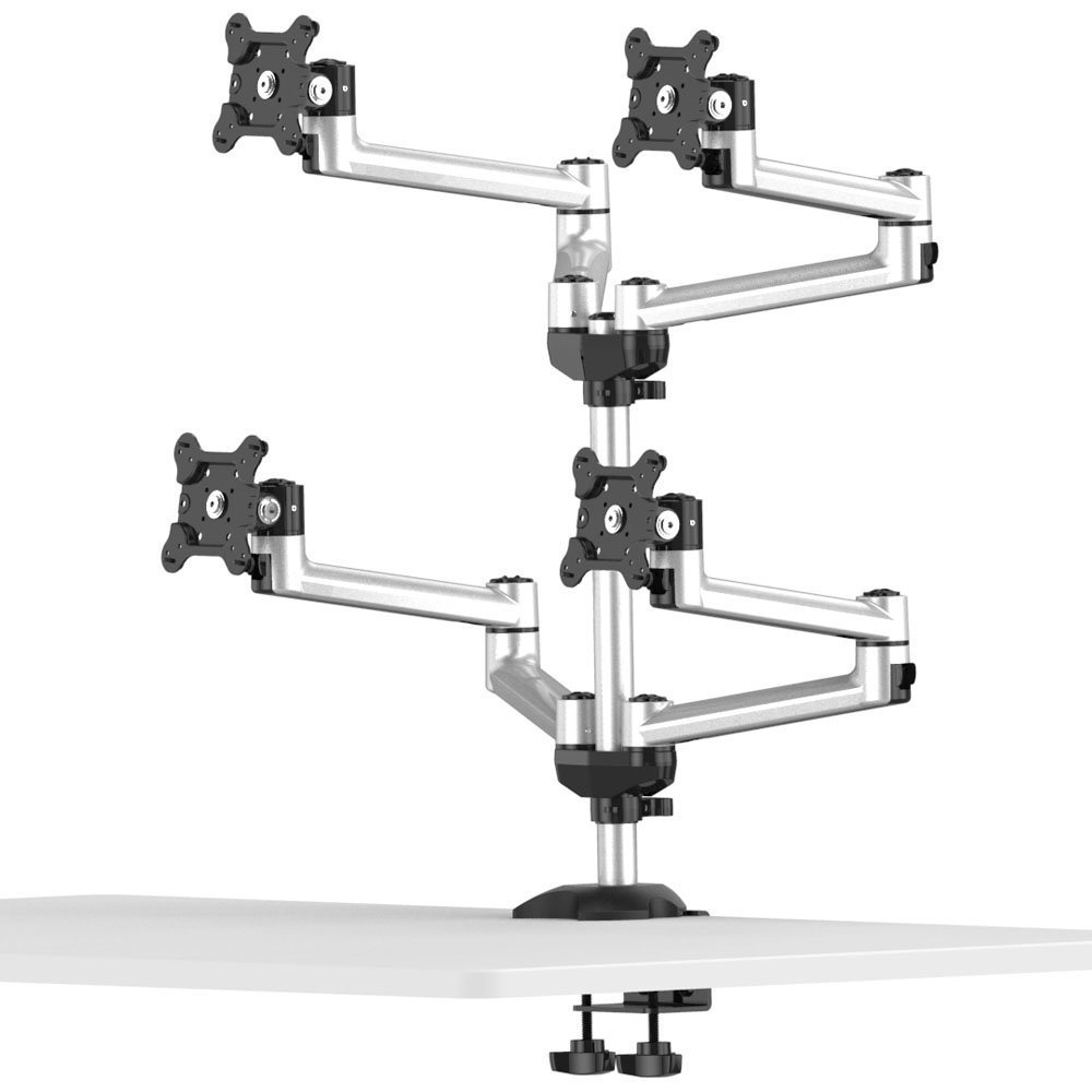 Quad Monitor Stand 2X2 w/ Quick Release & Dual Arms - BL-DM138