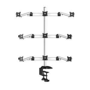 9 Monitor Desk Mount w/ Quick Release Spring Arms & Low Profile