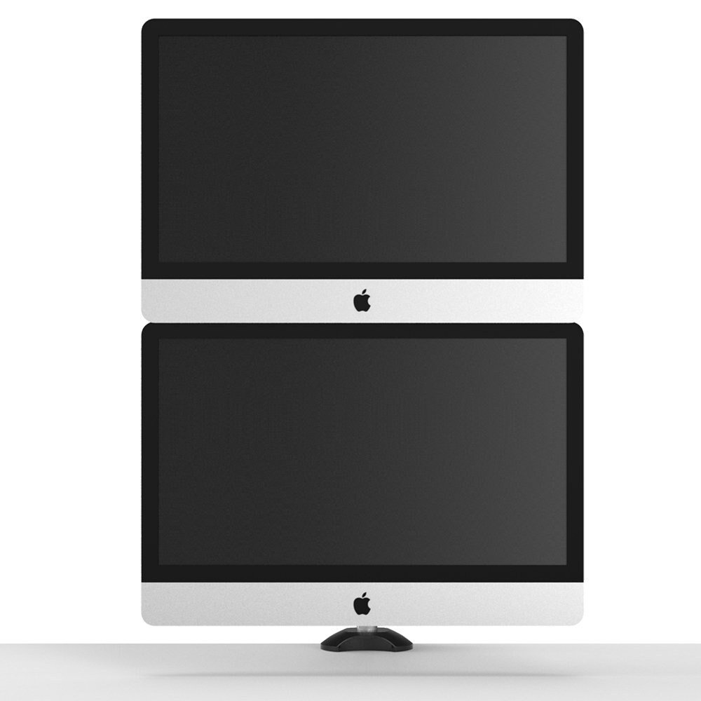 Dual Monitor Desk Mount for Apple Stacked w/ Quick Release - BL-AP17