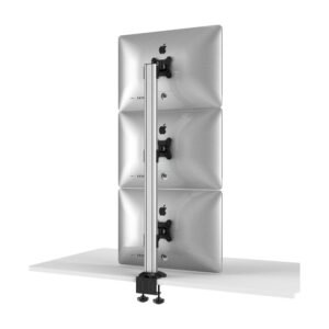 Triple Monitor Desk Mount for Apple Stacked w/ Quick Release