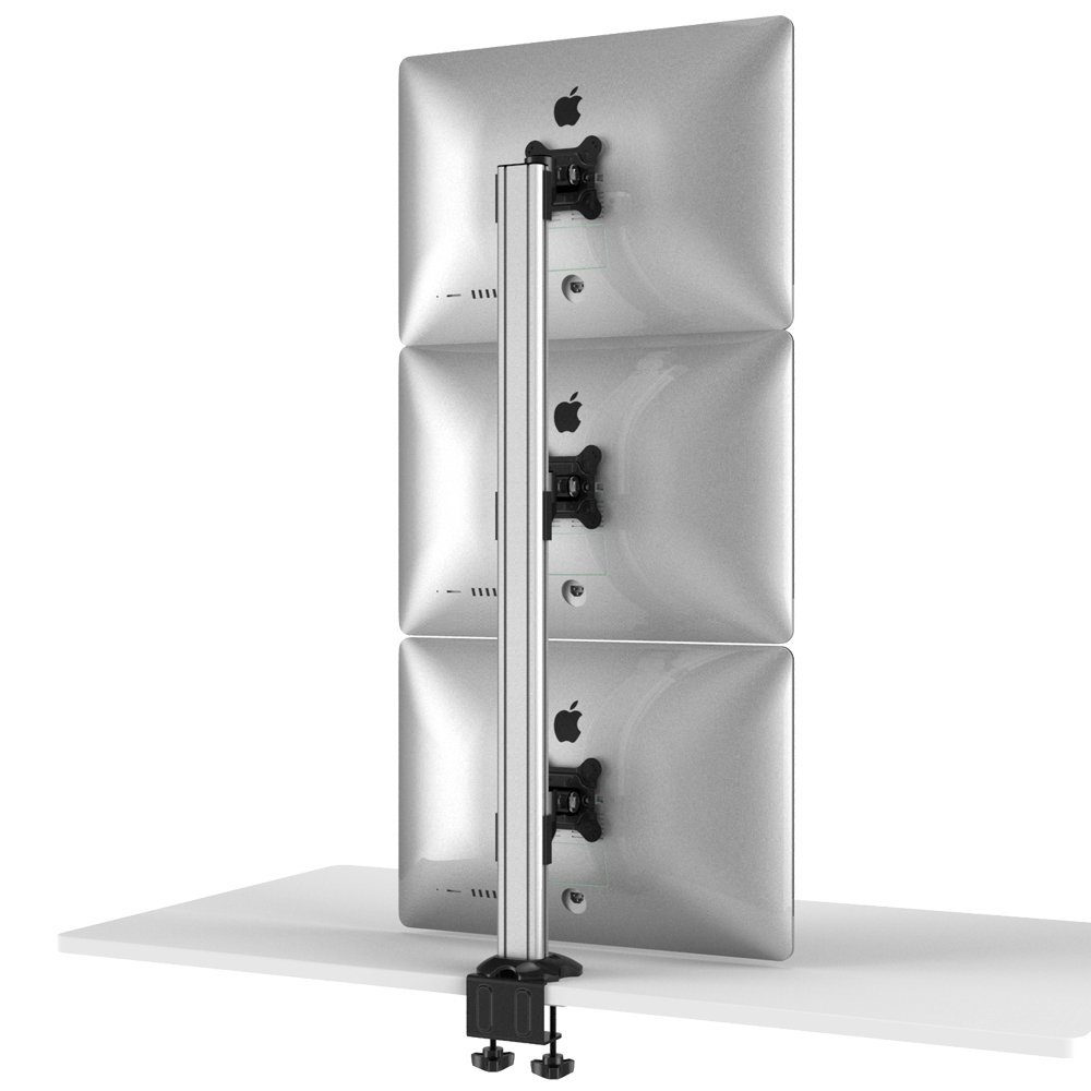 Triple Monitor Desk Mount for Apple Stacked w/ Quick Release - BL-AP36