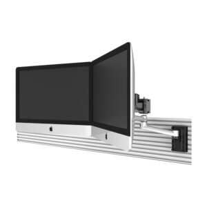 Dual Apple VESA Mount for Slatwall Dual Arm w/ Quick Release