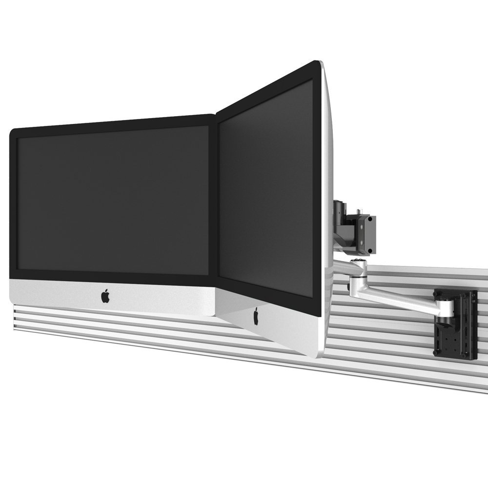 Dual Apple VESA Mount for Slatwall Dual Arm w/ Quick Release - BL-AS90