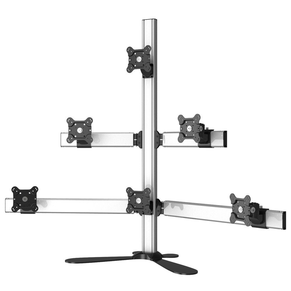 Six Monitor Stand Quick Release w/ Pyramid Setup - BL-PF126