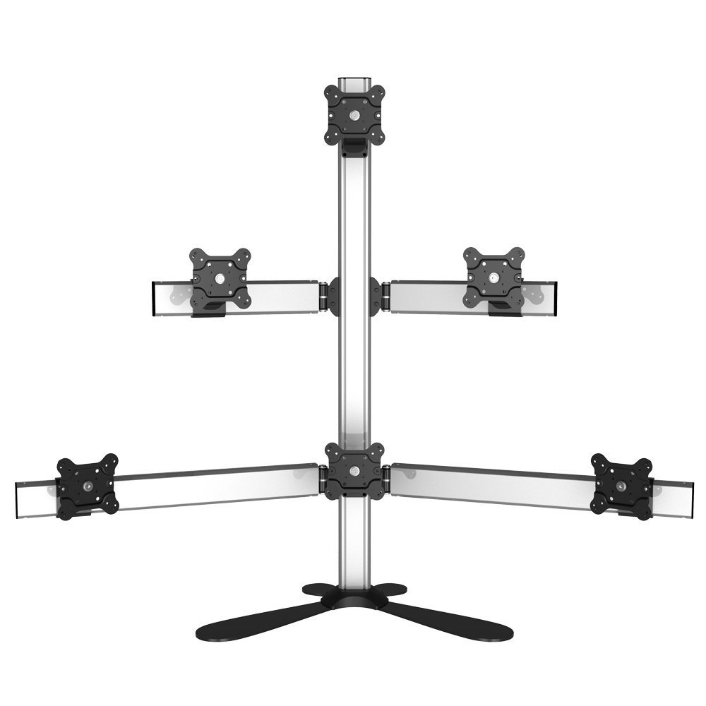 Six Monitor Stand Quick Release w/ Pyramid Setup - BL-PF126