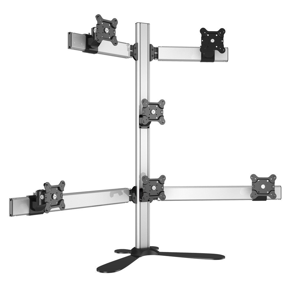 Six Monitor Stand Quick Release w/ Pyramid Setup - BL-PF126