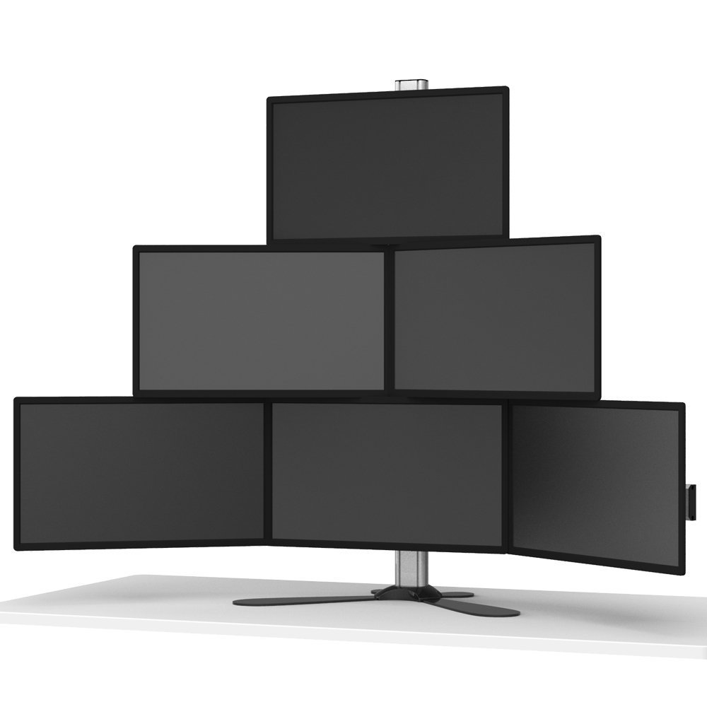 Six Monitor Stand Quick Release w/ Pyramid Setup - BL-PF126