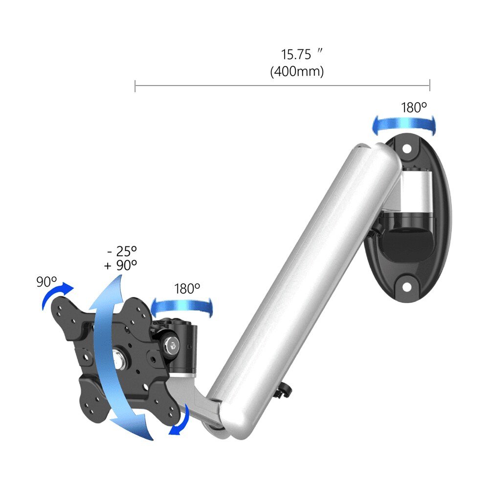 VESA Wall Mount Height Adjustable w/ Spring Arm & Quick Release - BL-W196