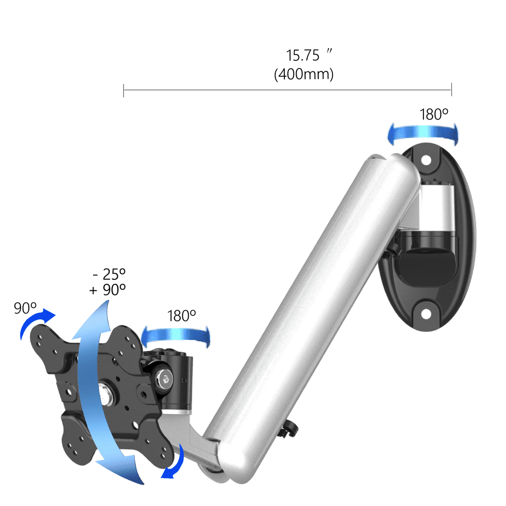 VESA Wall Mount Height Adjustable w/ Spring Arm & Quick Release - BL-W196