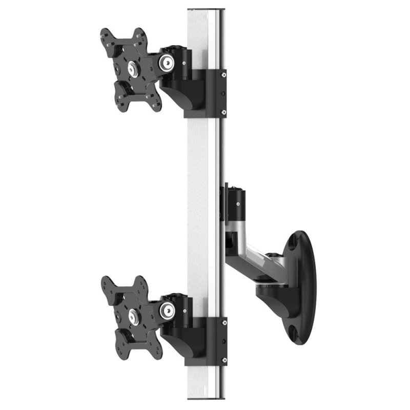 Dual VESA Wall Mount Top-Down w/ Quick Release & Single Arm - BL-W204
