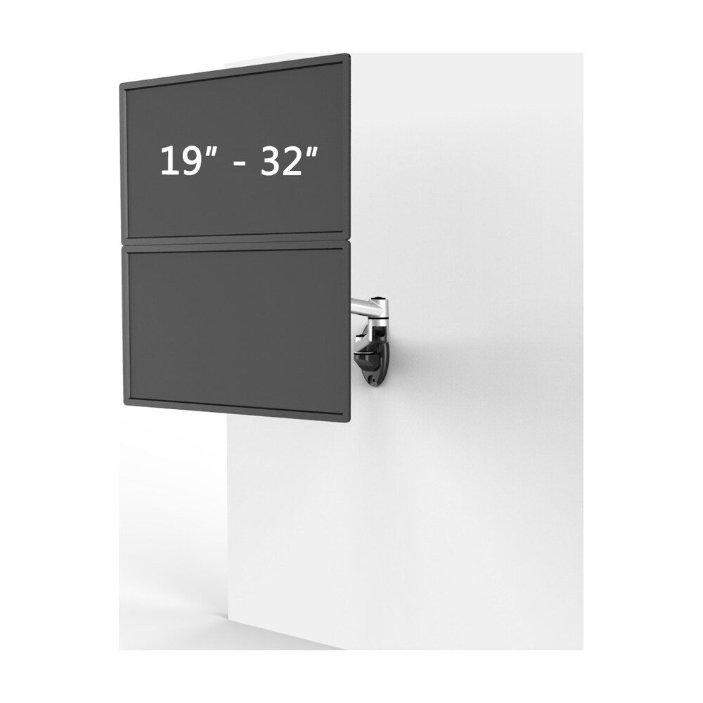 Dual VESA Wall Mount Top-Down w/ Quick Release & Dual Arm - BL-W205