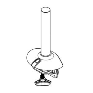 7.87" Pole with Clamp Base For DM-GM or GS
