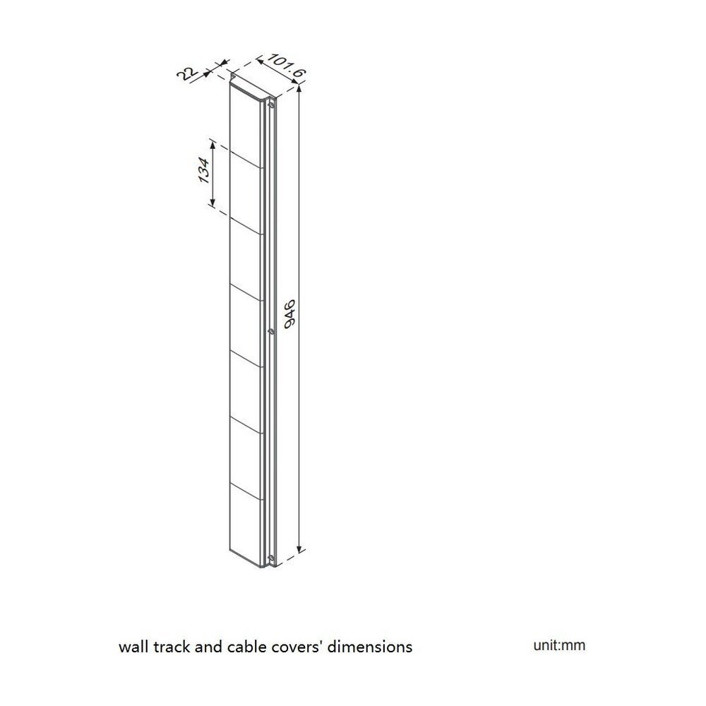 Monitor Track Mount w/ Single Laterally Adjustable Arm - TM-1VM