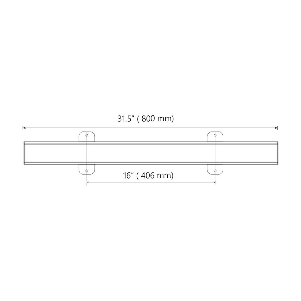 Two Directional Wall Mount Bar 31.5" (80cm) - HVW-S8