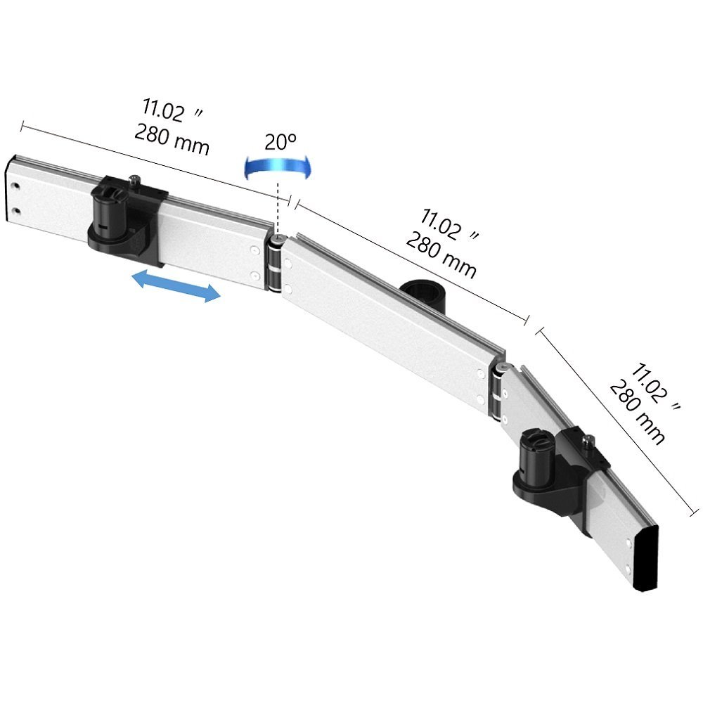 Quad Track Rail Mount 2X2 Straight or Oval Extendable Quick Release - BL-PT336