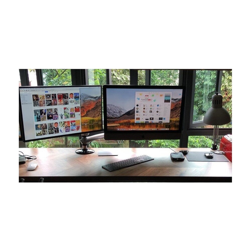 Dual Monitor Desk Mount for Apple w/ Spring Arm DM-GSDA