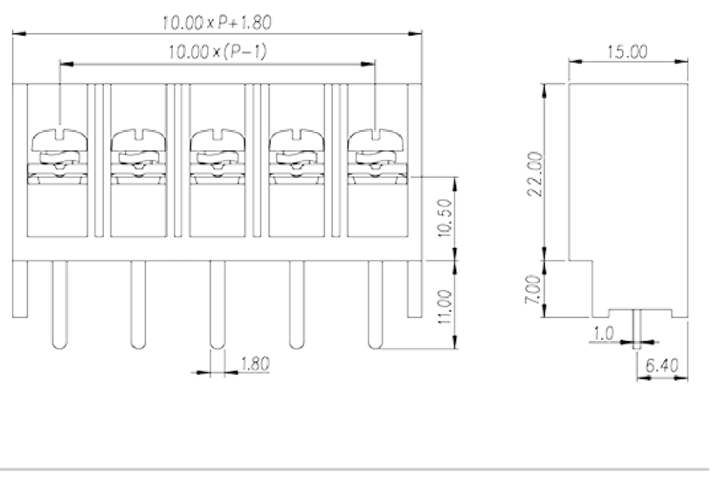 0032-0105 — Barrier terminal blocks, Screw connection