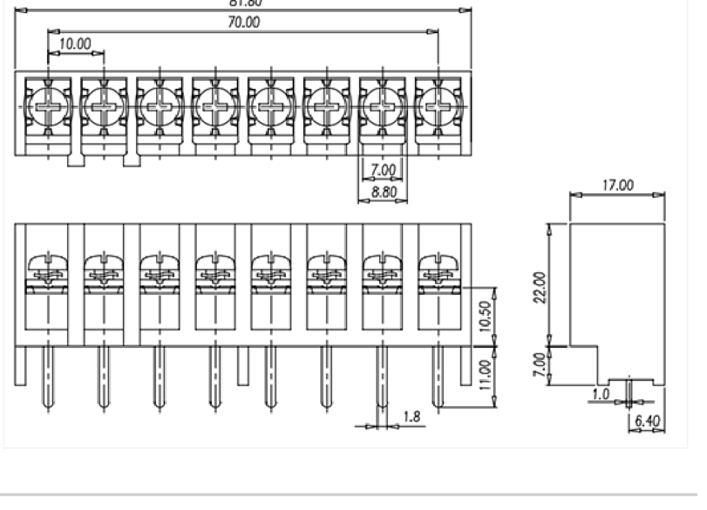 0032-0108 — Barrier terminal blocks, Screw connection