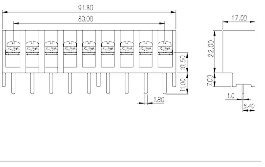 0032-0109 — Barrier terminal blocks, Screw connection