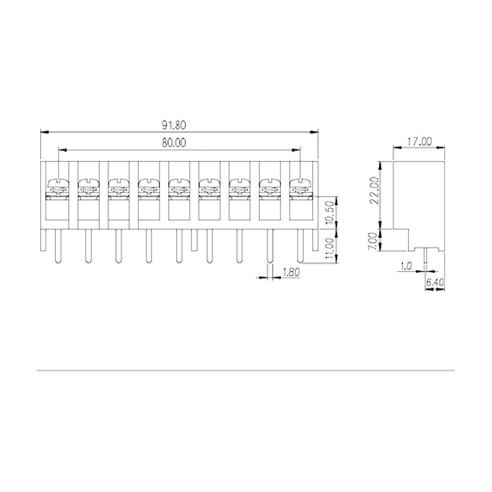 0032-0109 — Barrier terminal blocks, Screw connection