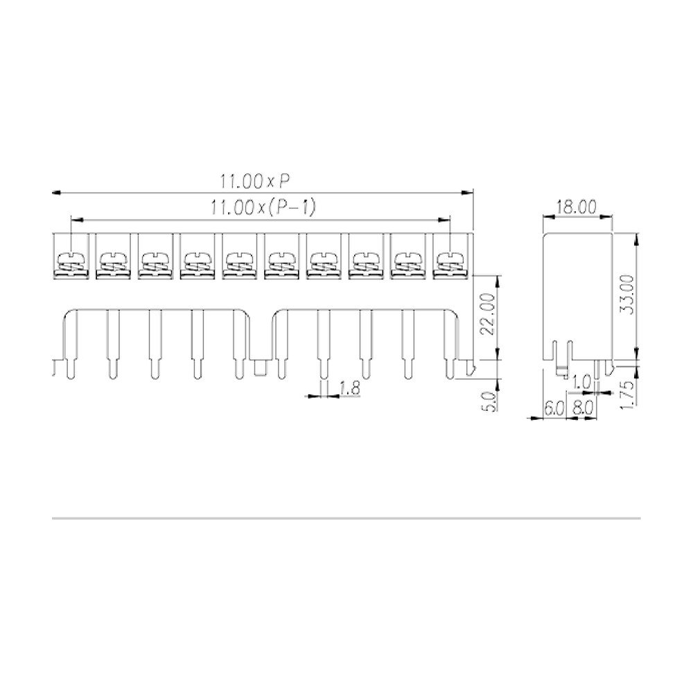 0032-13XX — Barrier terminal blocks, Screw connection