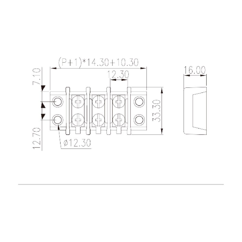 0113-10XX — Barrier terminal blocks, Screw connection