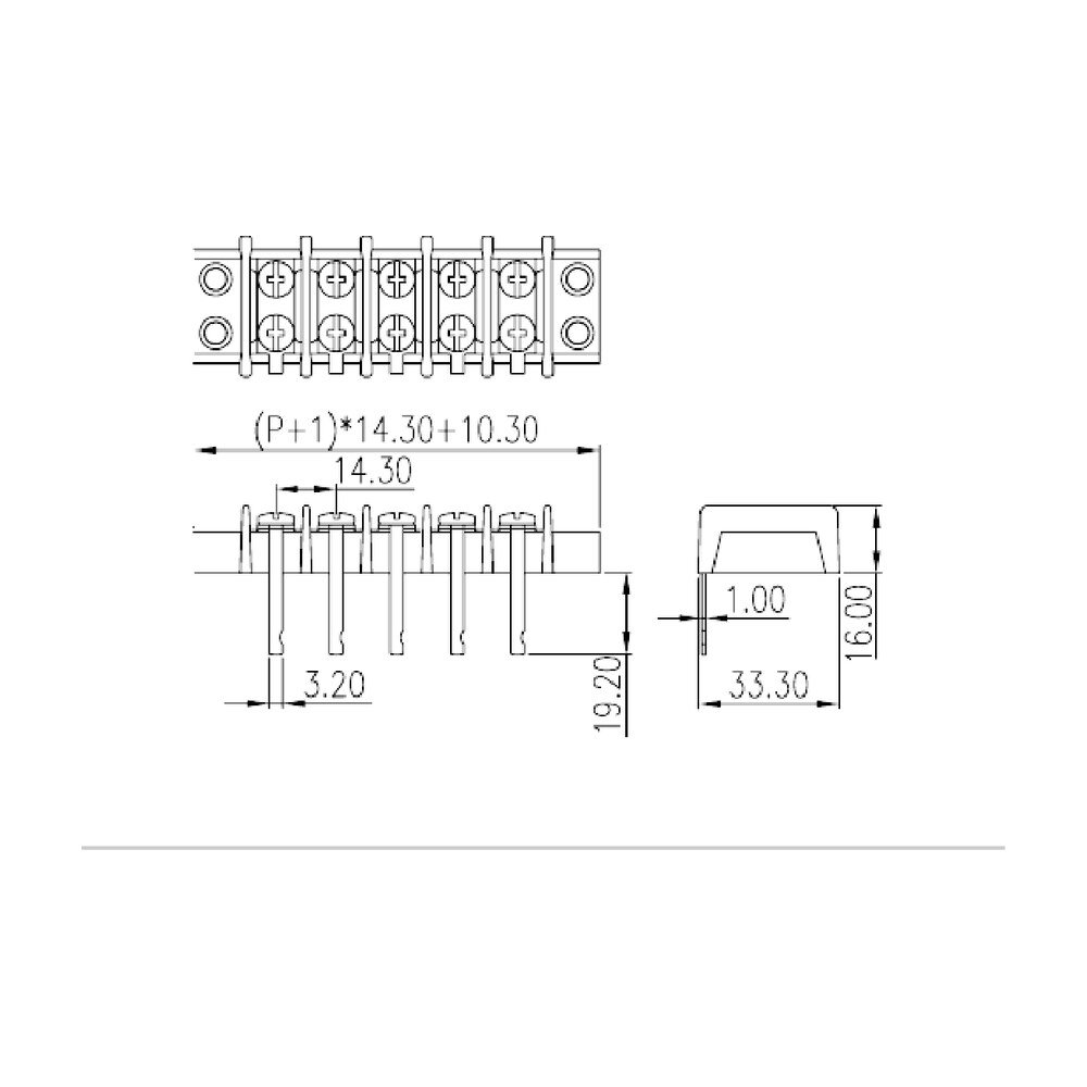 0113-11XX — Barrier terminal blocks, Screw connection