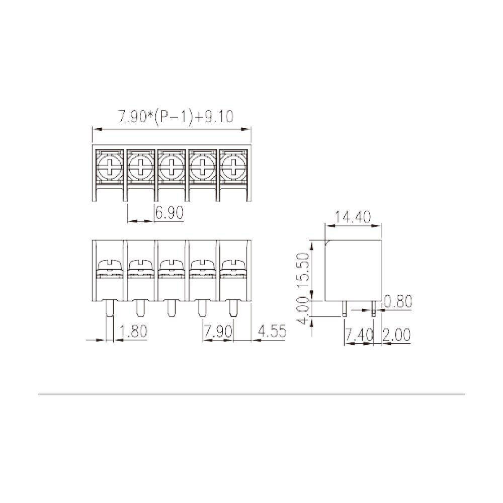 0167-10XX — Barrier terminal blocks , Screw connection