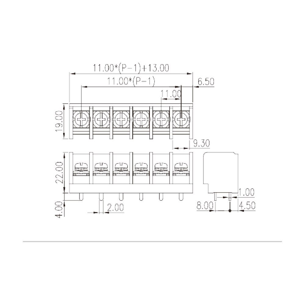 0167-50XX — Barrier terminal blocks, Screw connection