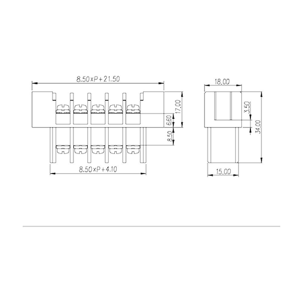 0168-13XX — Barrier terminal blocks , Screw connection