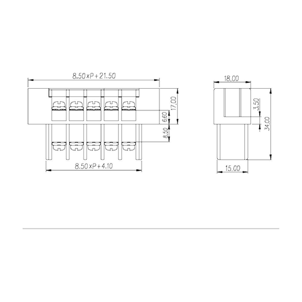 0168-12XX — Barrier terminal blocks , Screw connection