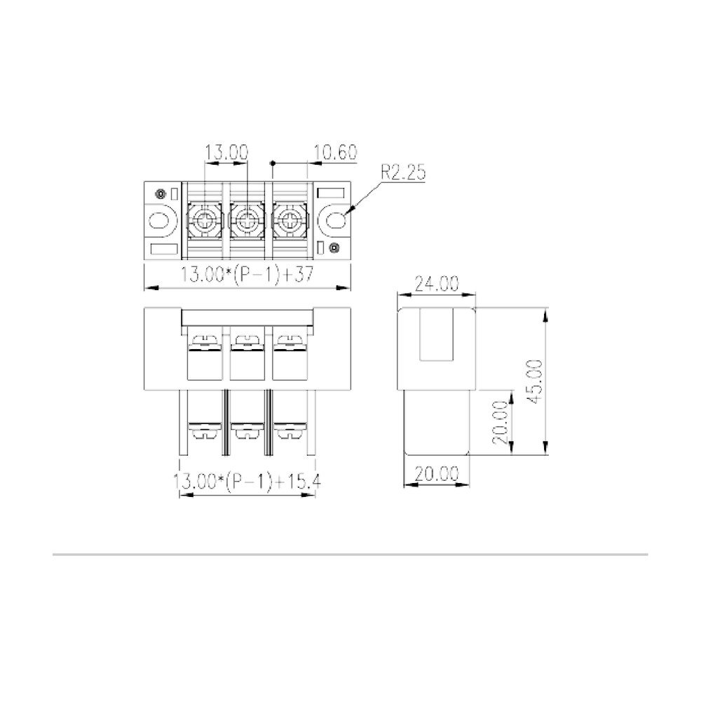 0168-32XX — Barrier terminal blocks , Screw connection