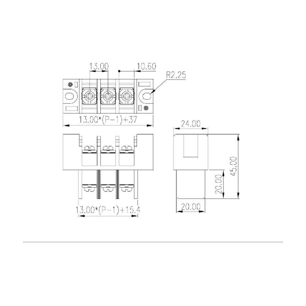 0168-33XX — Barrier terminal blocks , Screw connection