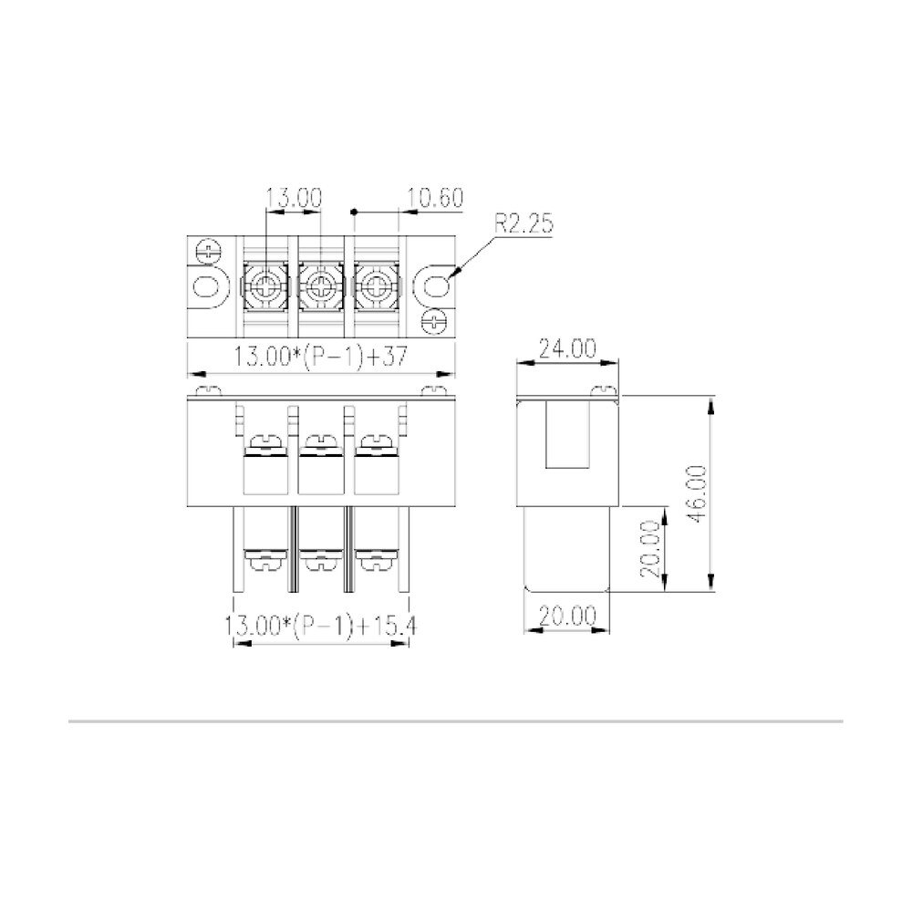 0168-35XX — Barrier terminal blocks , Screw connection