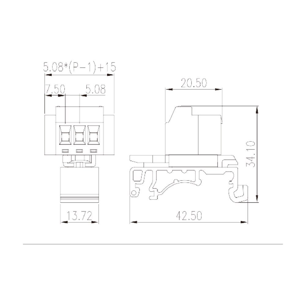 2EHDRDM-XXP — Special type terminal blocks, Screw connection