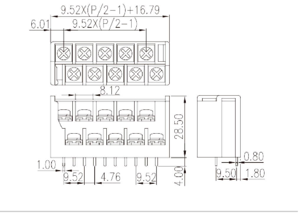 4DC-B01W-XX — Barrier terminal blocks , Screw connection