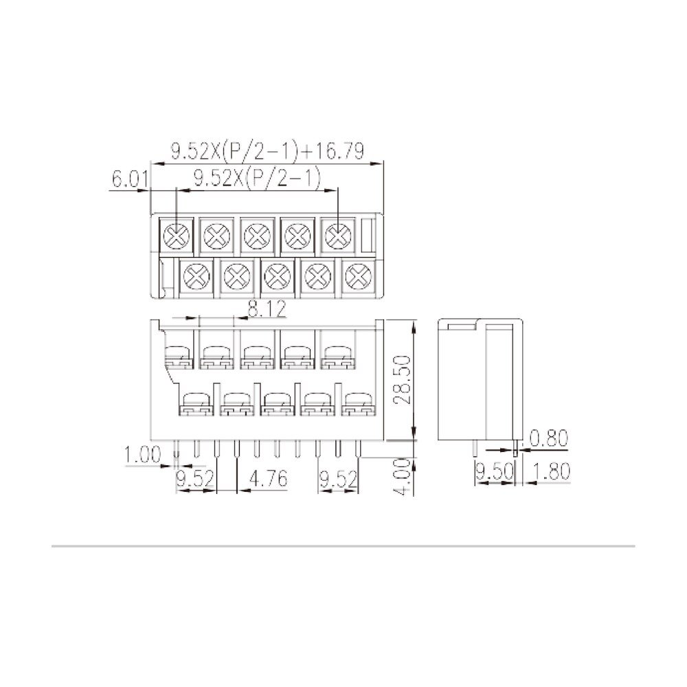 4DC-B01W-XX — Barrier terminal blocks , Screw connection