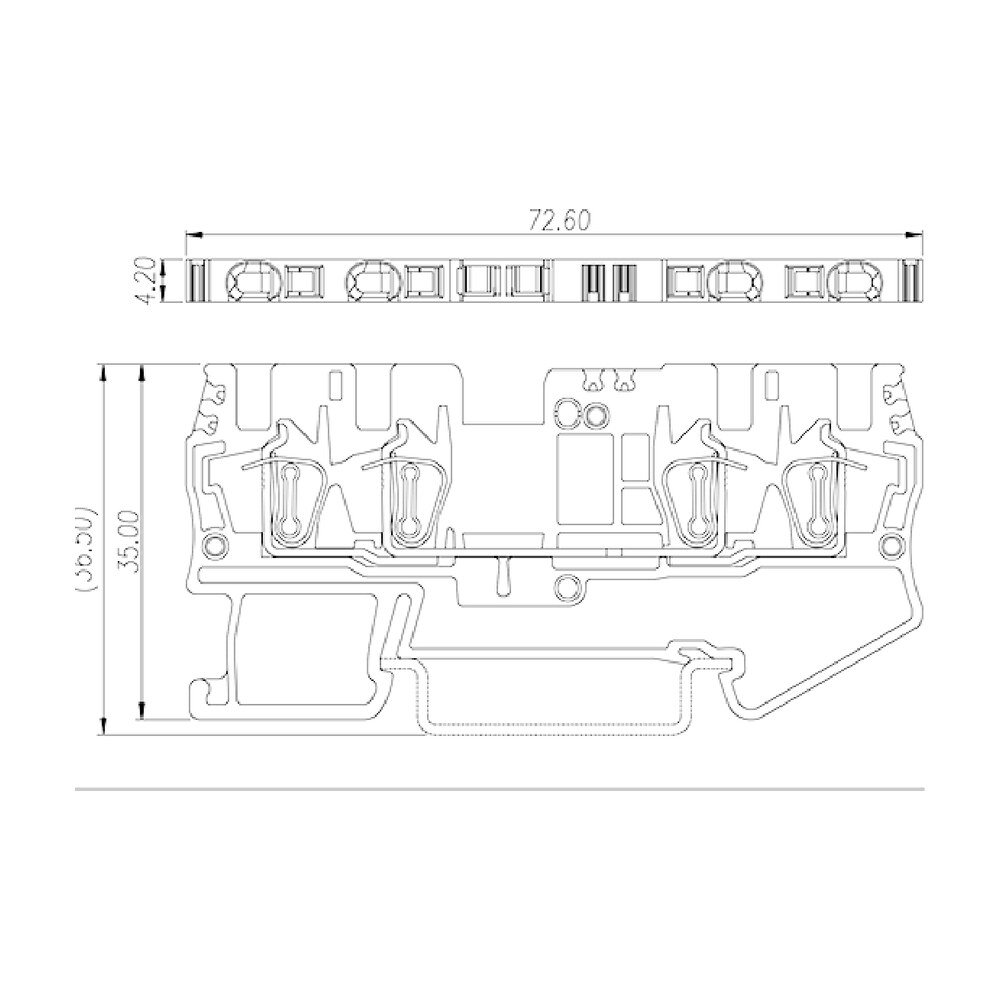 AK1.5-TR — DIN Rail terminal blocks, Feed through terminal blocks