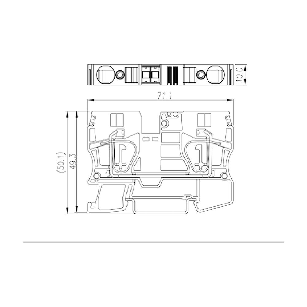 AK10 — DIN Rail terminal blocks, Feed through terminal blocks