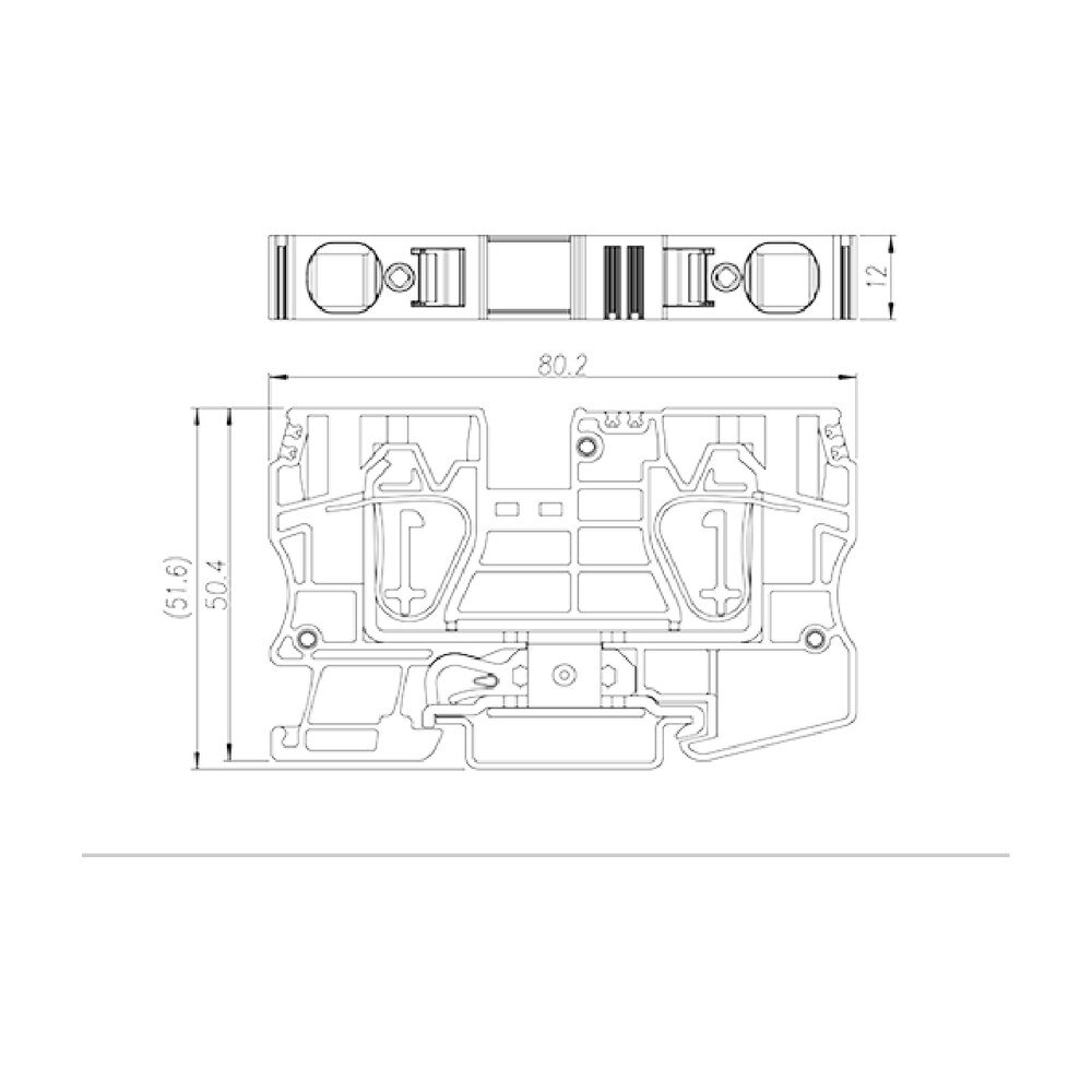 AK16-PE — DIN Rail terminal blocks, Grounding terminal blocks