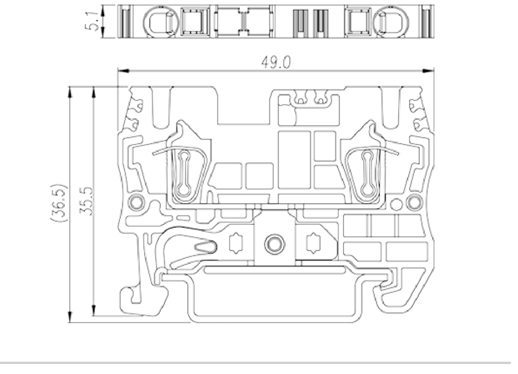 AK2.5-PE — DIN Rail terminal blocks, Grounding terminal blocks