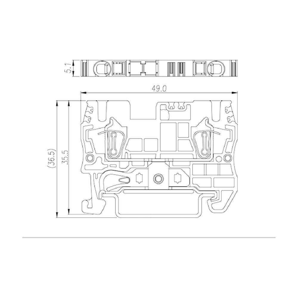 AK2.5-PE — DIN Rail terminal blocks, Grounding terminal blocks