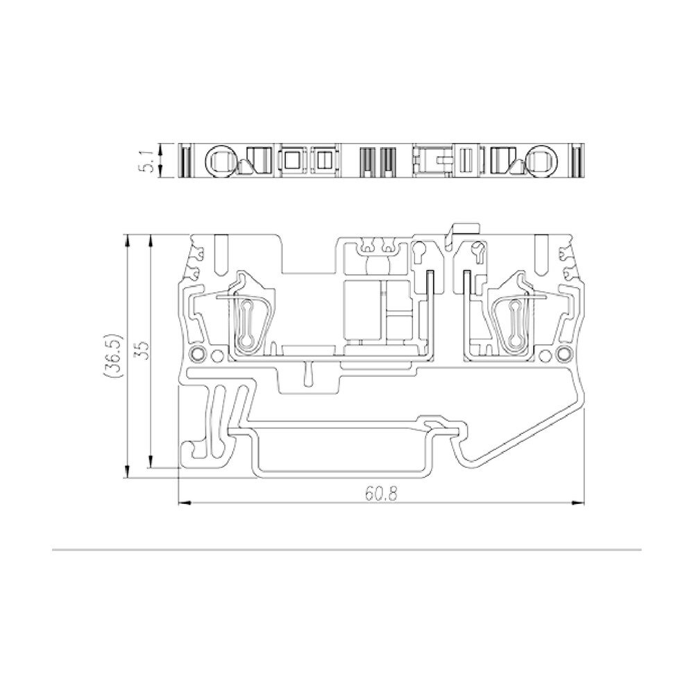 AK2.5-TG — DIN Rail terminal blocks, Disconnect terminal blocks