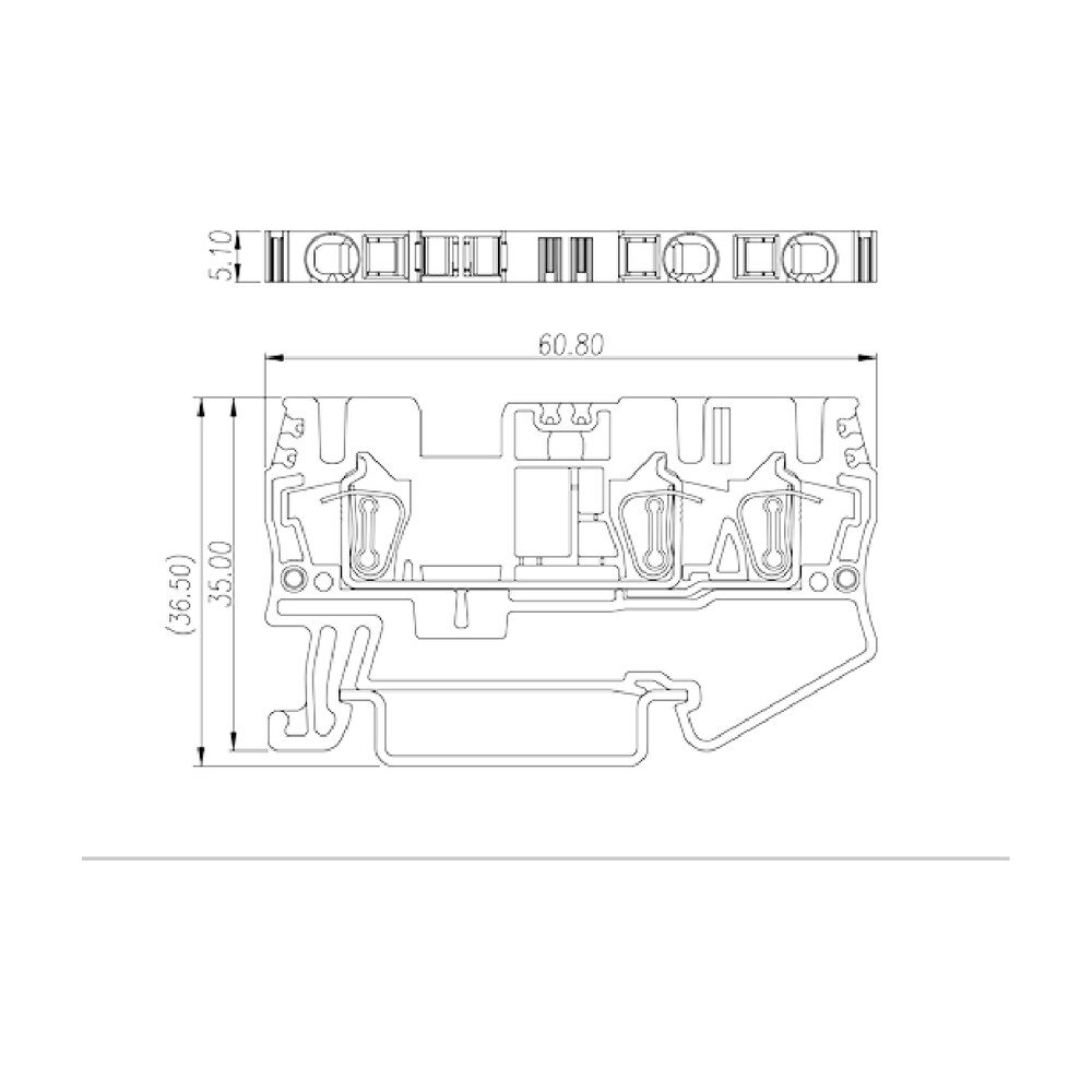 AK2.5-TN — DIN Rail terminal blocks, Feed through terminal blocks