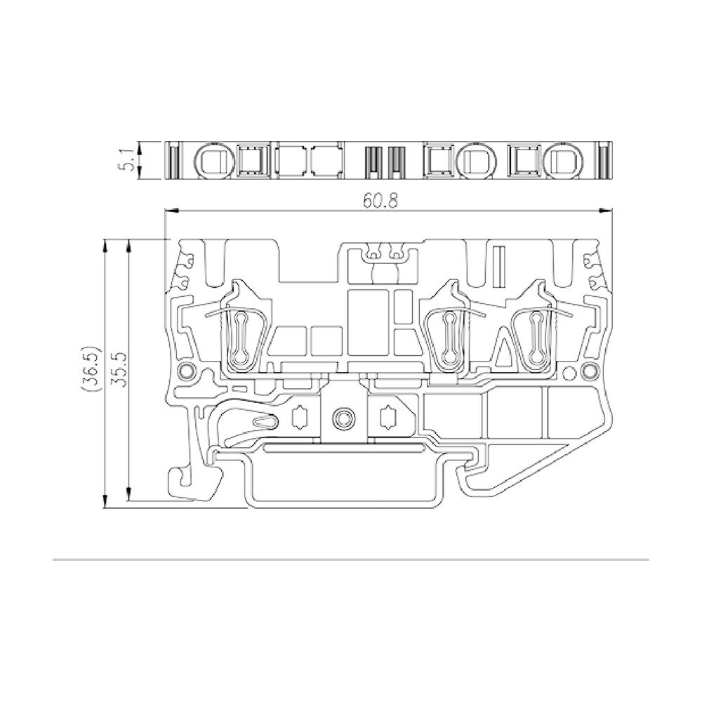 AK2.5-TN-PE — DIN Rail terminal blocks, Grounding terminal blocks